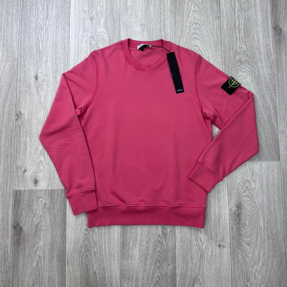 Pink stone island jumper best sale