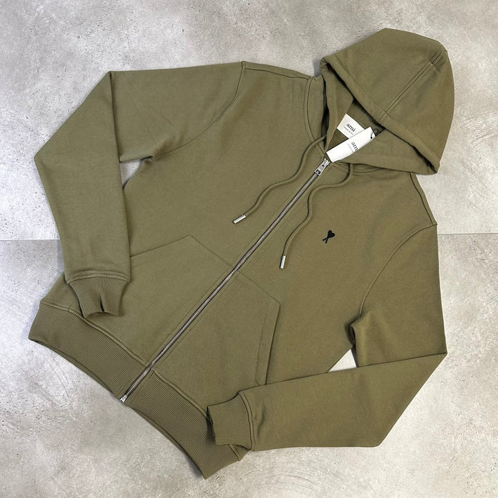 Ami - Logo Zipped Hoodie