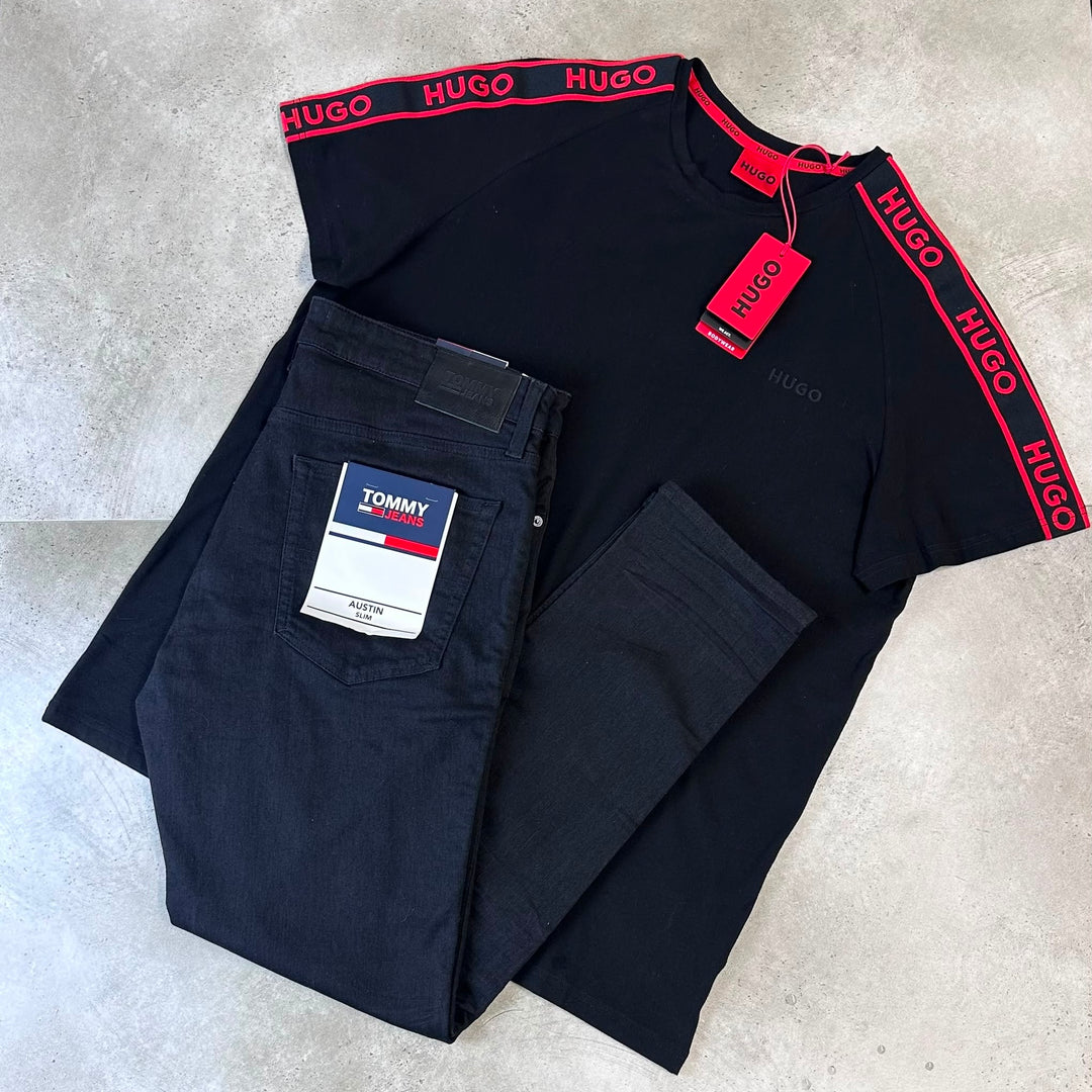 KMB Bundle: Hugo Boss - Logo T-Shirt & Tommy Jeans Austin Jeans