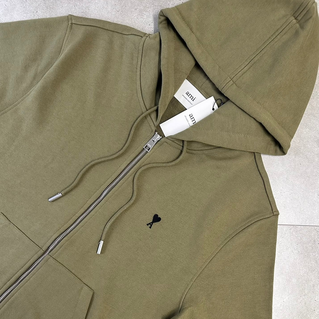 Ami - Logo Zipped Hoodie